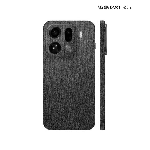 Miếng Dán Da Oppo Find X9 Series Vân Demin Đen | DM01