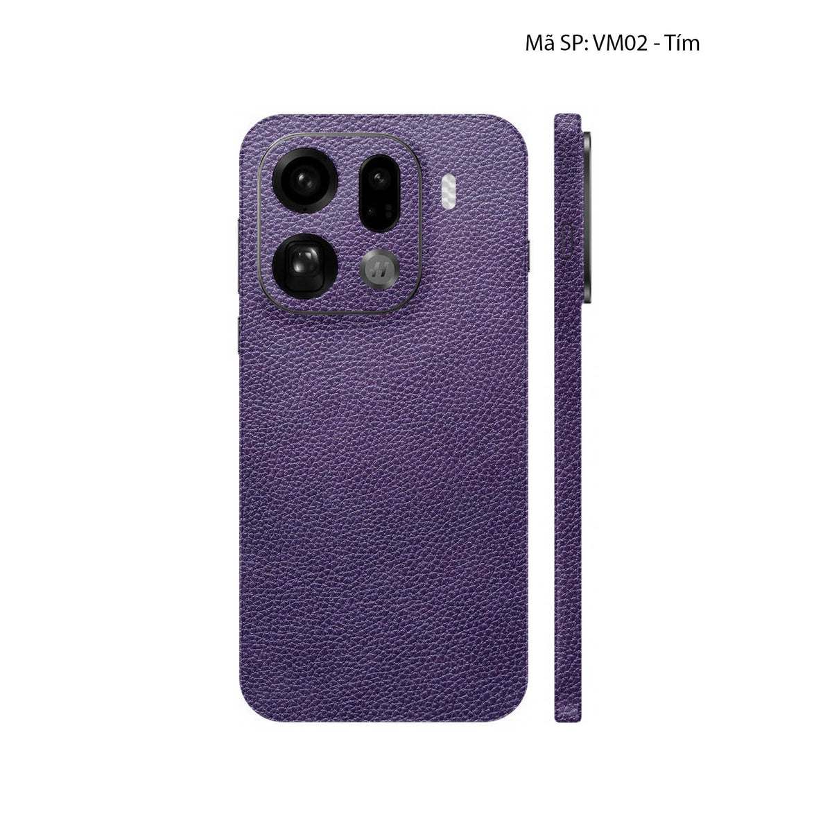 Miếng Dán Da Oppo Find X9 Series Vân Mil Tím | VM02