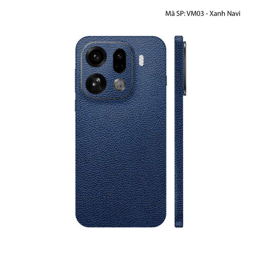 Miếng Dán Da Oppo Find X9 Series Vân Mil Xanh Navy | VM03