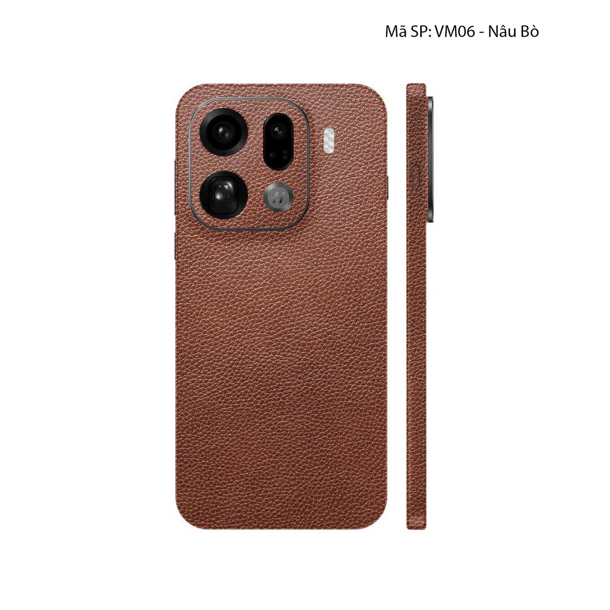Miếng Dán Da Oppo Find X9 Series Vân Mil Nâu Bò | VM06