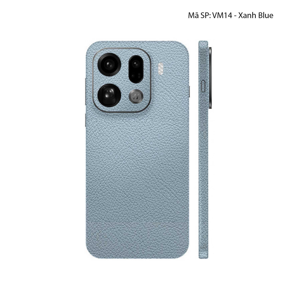 Miếng Dán Da Oppo Find X9 Series Vân Mil Xanh Blue | VM14