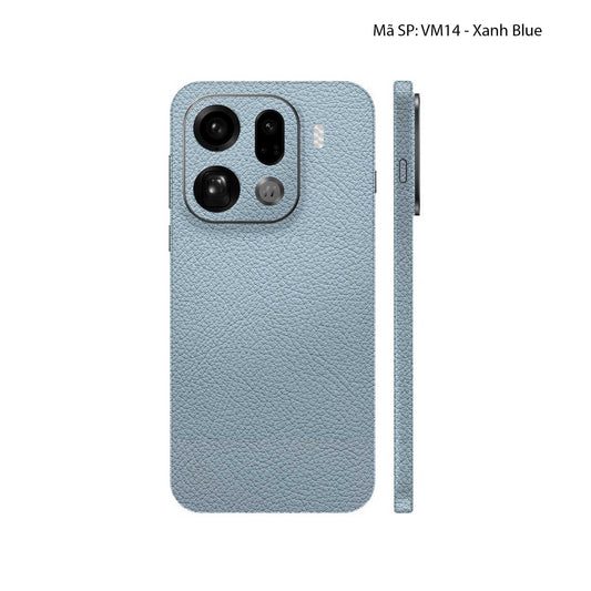 Miếng Dán Da Oppo Find X9 Series Vân Mil Xanh Blue | VM14