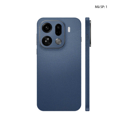 Miếng Dán Da Oppo Find X9 | Pro | Ultra Vân Voi Xanh Navy 01