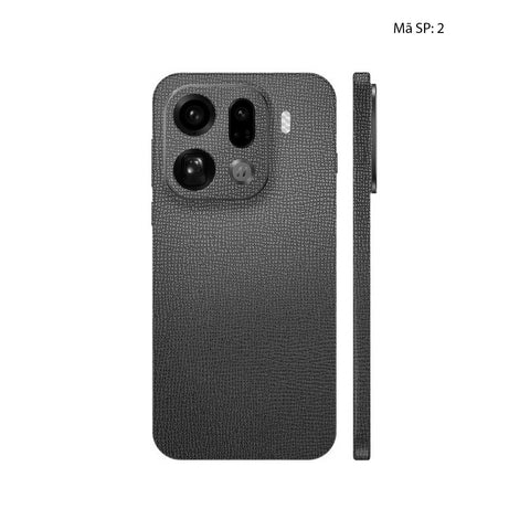 Miếng Dán Da Oppo Find X9 | Pro | Ultra Vân Voi Đen 02