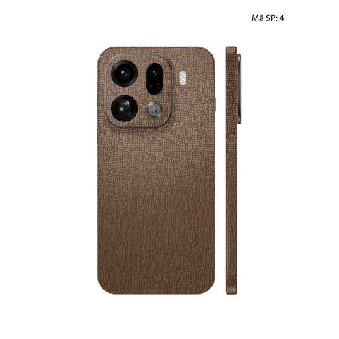 Miếng Dán Da Oppo Find X9 | Pro | Ultra Vân Voi Nâu 04