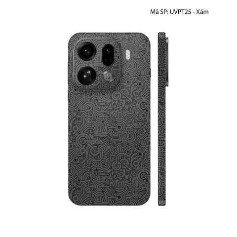 Dán Skin Oppo Find X9 Vân Nổi Pattern Machine | UVPT25