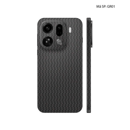Dán Skin Oppo Find X9 Series Vân Nổi Pattern Grey | UVPT29