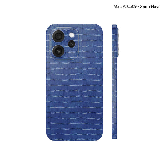 Miếng Dán Da Oppo Reno15 Series Vân Cá Sấu Xanh Navy | CS09