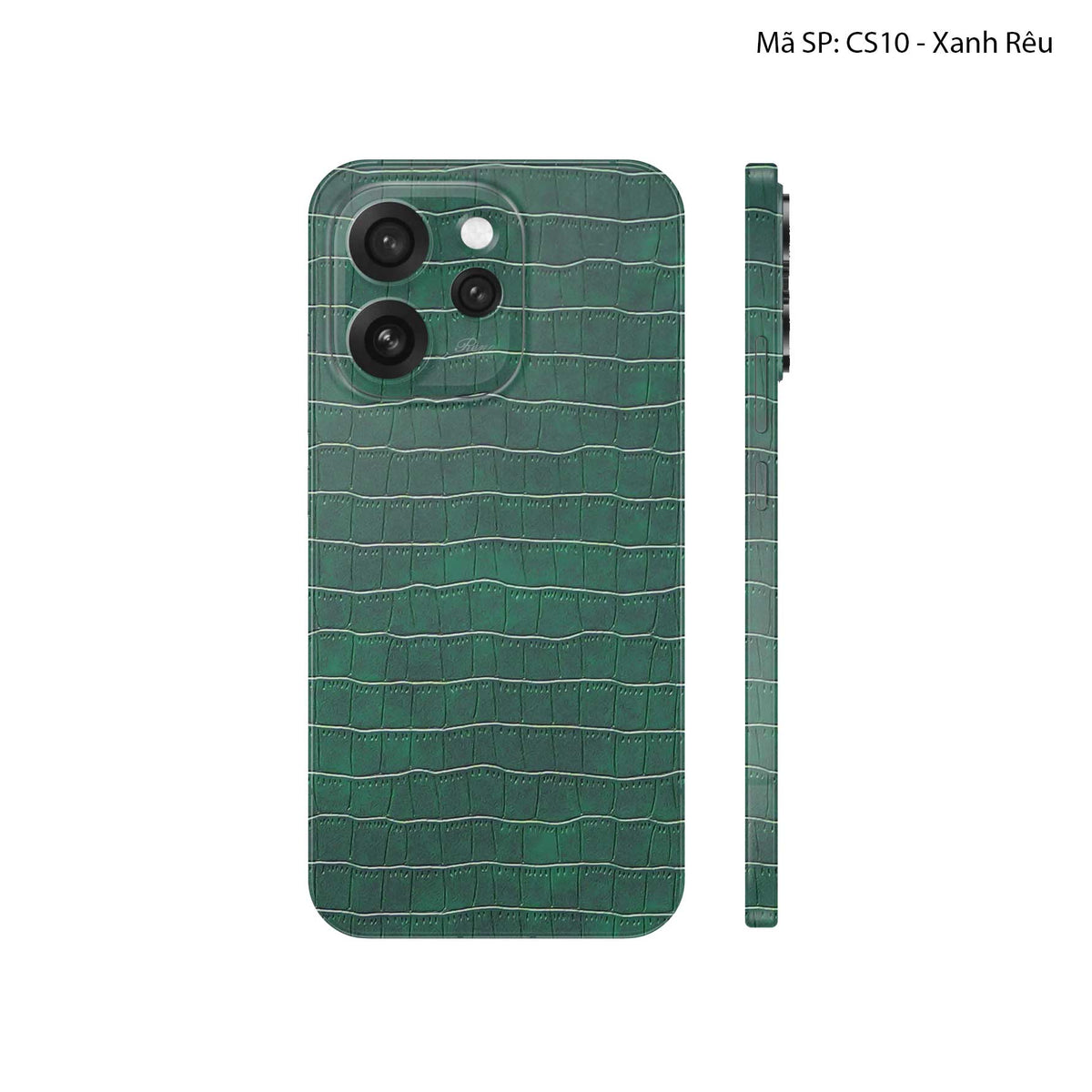 Miếng Dán Da Oppo Reno15 Series Vân Cá Sấu Xanh Rêu | CS10
