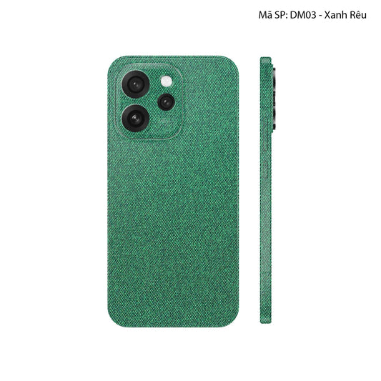 Miếng Dán Da Oppo Reno15 Series Vân Demin Xanh Rêu | DM03