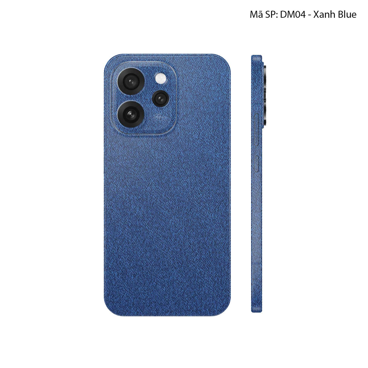Miếng Dán Da Oppo Reno15 Series Vân Demin Xanh Navy | DM04