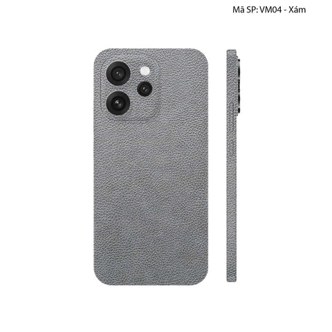 Miếng Dán Da Oppo Reno15 Series Vân Mil Xám | VM04