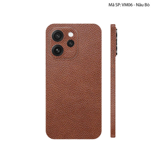Miếng Dán Da Oppo Reno15 Series Vân Mil Nâu Bò | VM06