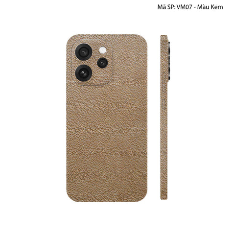 Miếng Dán Da Oppo Reno15 Series Vân Mil Kem | VM07