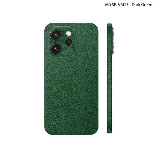 Miếng Dán Da Oppo Reno15 Series Vân Mil Xanh Lá Đậm | VM15