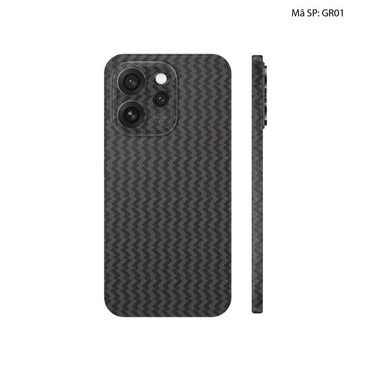 Dán Skin Oppo Reno15 Series Vân Nổi Pattern Grey | UVPT29