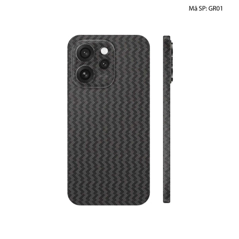 Dán Skin Oppo Reno15 Series Vân Nổi Pattern Grey | UVPT29