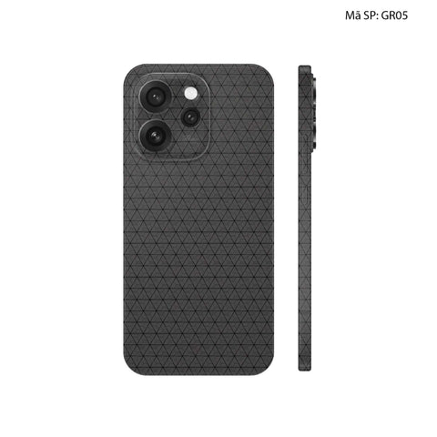Dán Skin Oppo Reno15 Series Vân Nổi Pattern Grey | UVPT29