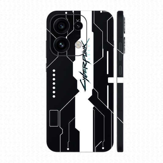 Dán Skin Oppo Reno16 | Pro | F In Hình Cyberpunk Đen Trắng 01