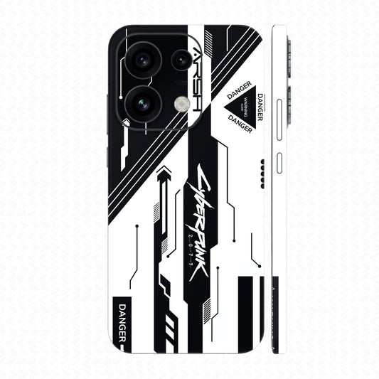 Dán Skin Oppo Reno16 | Pro | F In Hình Cyberpunk Đen Trắng 06