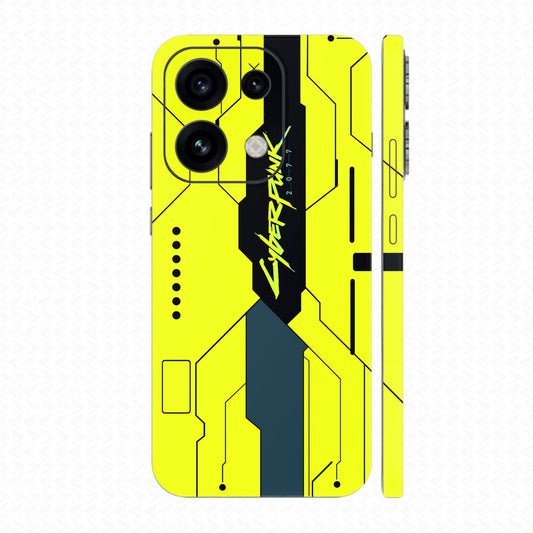 Dán Skin Oppo Reno16 | Pro | F In Hình Cyberpunk Vàng Đen 01