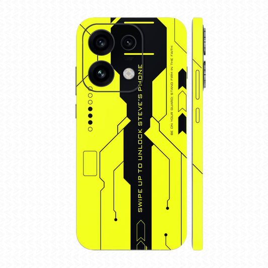 Dán Skin Oppo Reno16 | Pro | F In Hình Cyberpunk Vàng Đen 04
