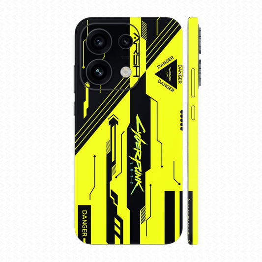 Dán Skin Oppo Reno16 | Pro | F In Hình Cyberpunk Vàng Đen 06