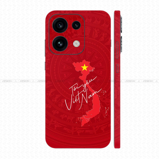 Dán Skin Oppo Reno16 | Pro | F In Hình Tôi Yêu Việt Nam Bản Đồ