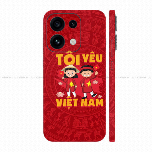 Dán Skin Oppo Reno16 | Pro | F In Hình Tôi Yêu Việt Nam