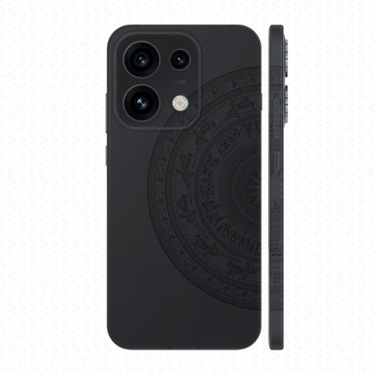 Dán Skin Oppo Reno16 | Pro | F In Hình Trống Đồng Đen