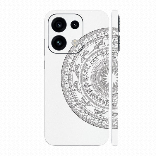 Dán Skin Oppo Reno16 | Pro | F In Hình Trống Đồng Trắng