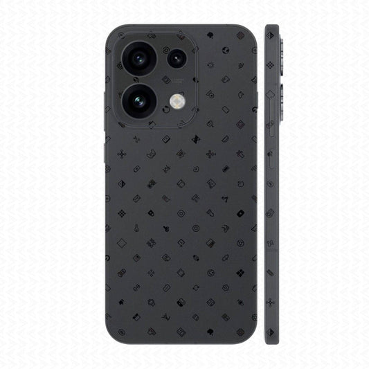 Dán Skin Oppo Reno16 Series Vân Nổi ICON | UVPT04