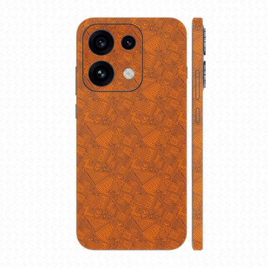 Dán Skin Oppo Reno16 Series Vân Nổi Pattern AZ | UVPT06
