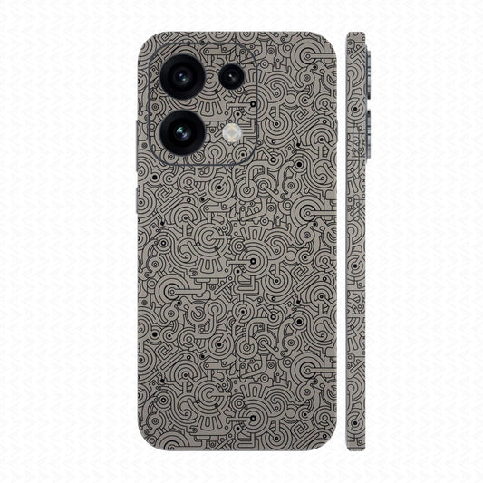 Dán Skin Oppo Reno16 Series Vân Nổi Pattern Machine | UVPT25