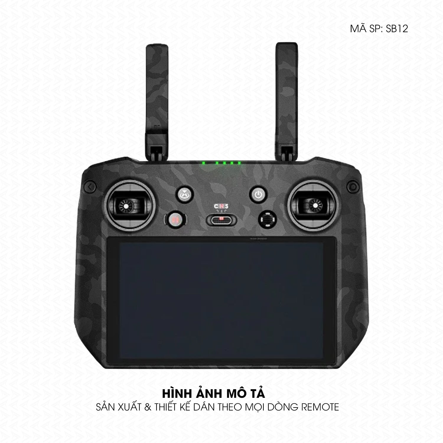 Dán Skin Remote (Điều Khiển) Vân Camo Đen | SB12