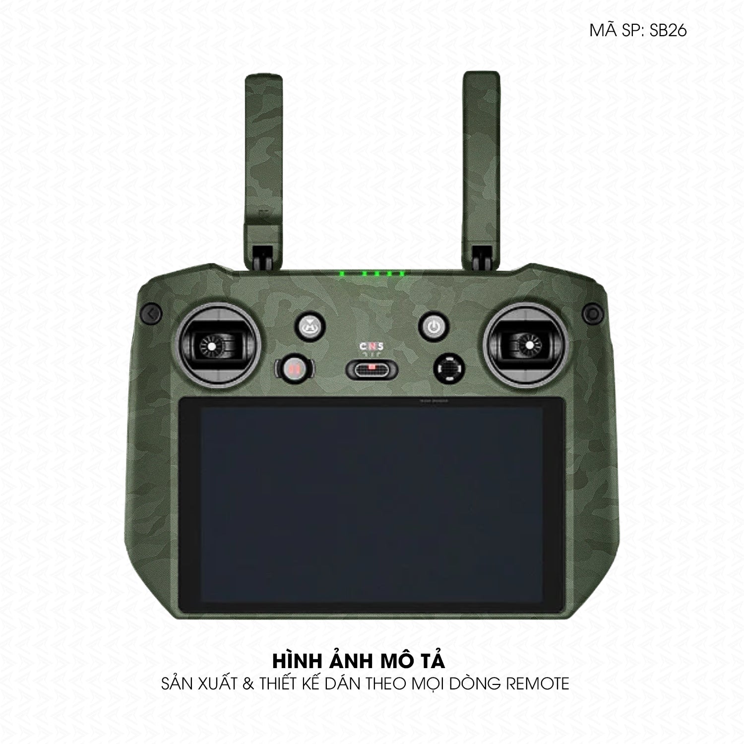 Dán Skin Remote (Điều Khiển) Vân Camo Xanh | SB26