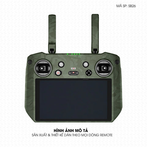 Dán Skin Remote (Điều Khiển) Vân Camo Xanh | SB26