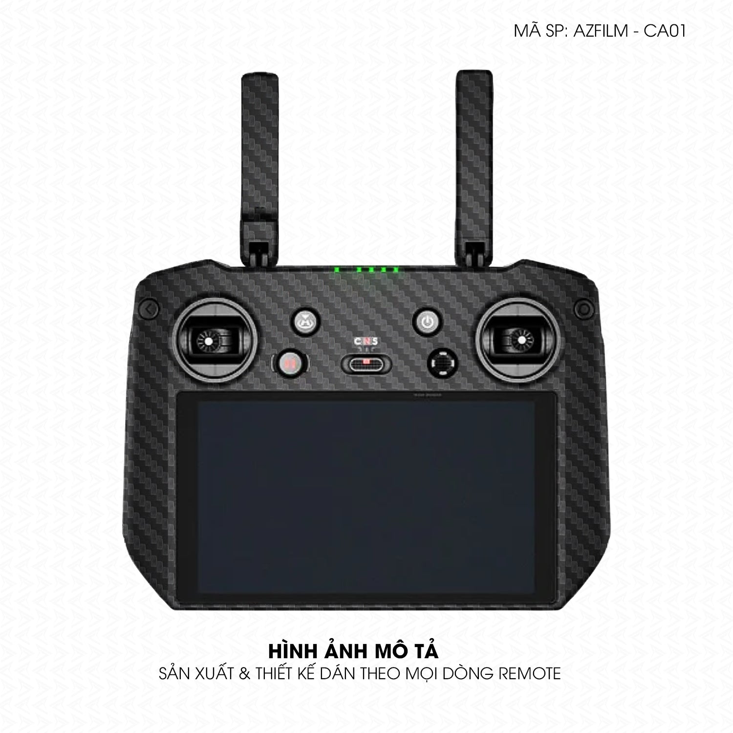 Dán Skin Remote (Điều Khiển) Vân Carbon Đen | AZFILM-CA01