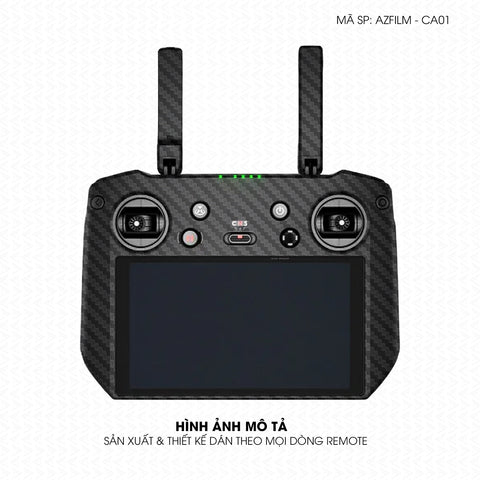 Dán Skin Remote (Điều Khiển) Vân Carbon Đen | AZFILM-CA01