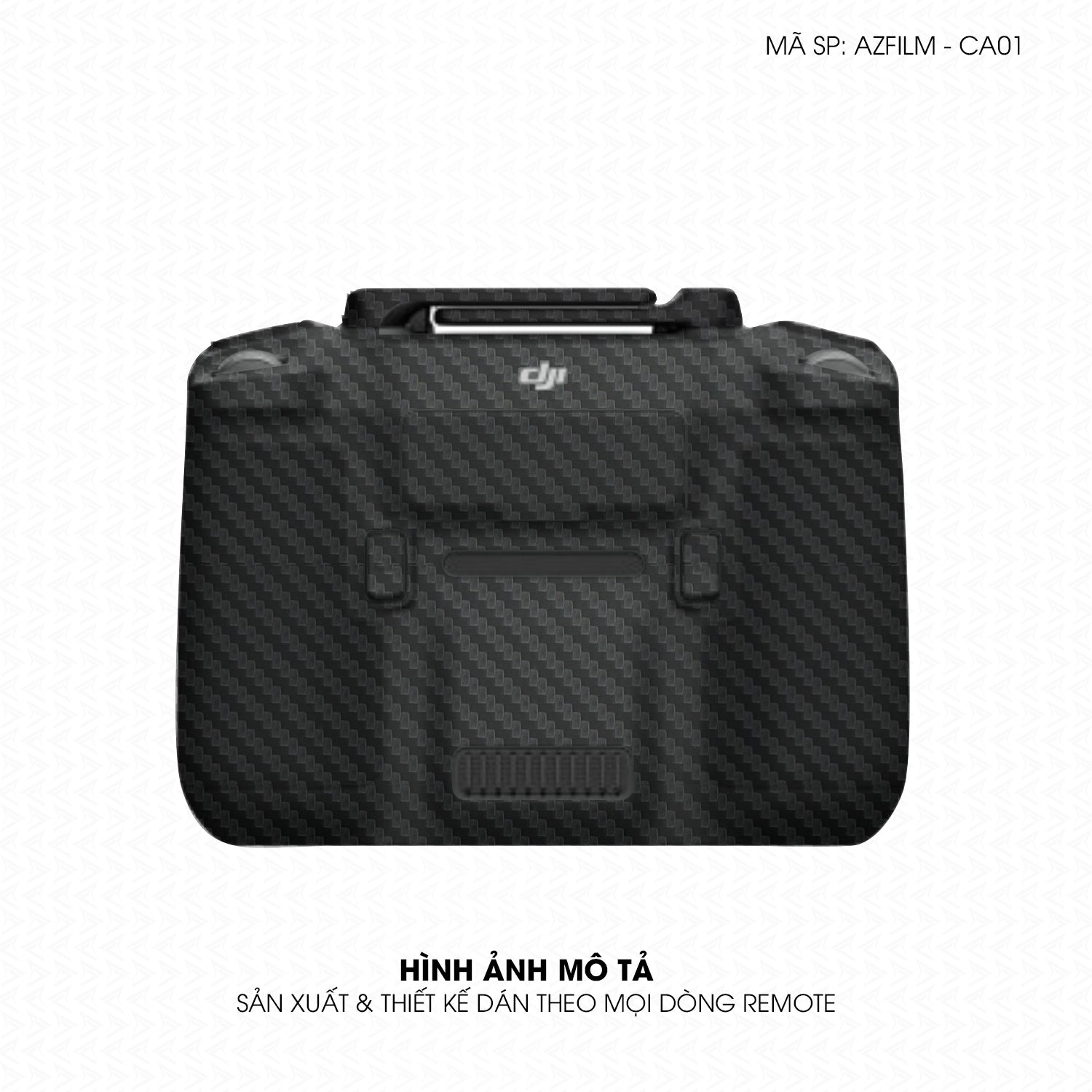 Dán Skin Remote (Điều Khiển) Vân Carbon Đen | AZFILM-CA01