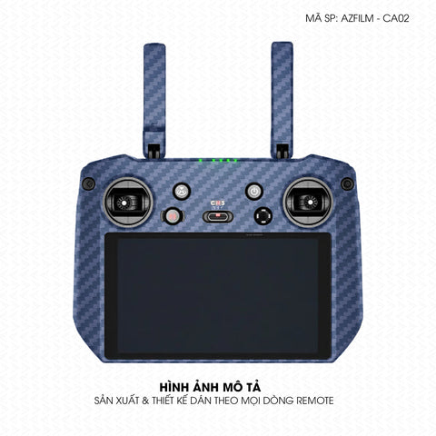 Dán Skin Remote (Điều Khiển) Vân Carbon Xanh | AZFILM-CA02
