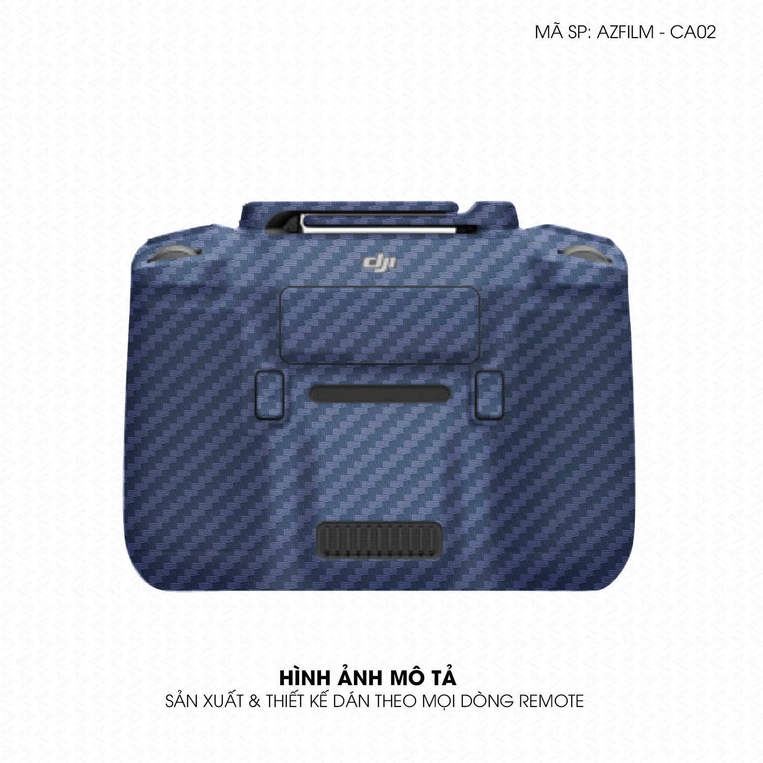 Dán Skin Remote (Điều Khiển) Vân Carbon Xanh | AZFILM-CA02