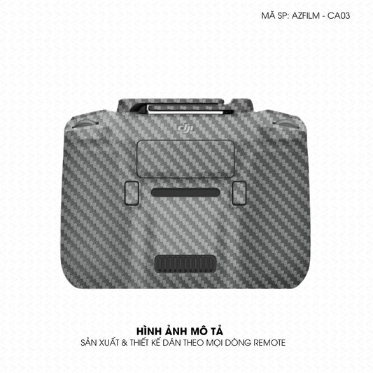 Dán Skin Remote (Điều Khiển) Vân Carbon Xám | AZFILM-CA03
