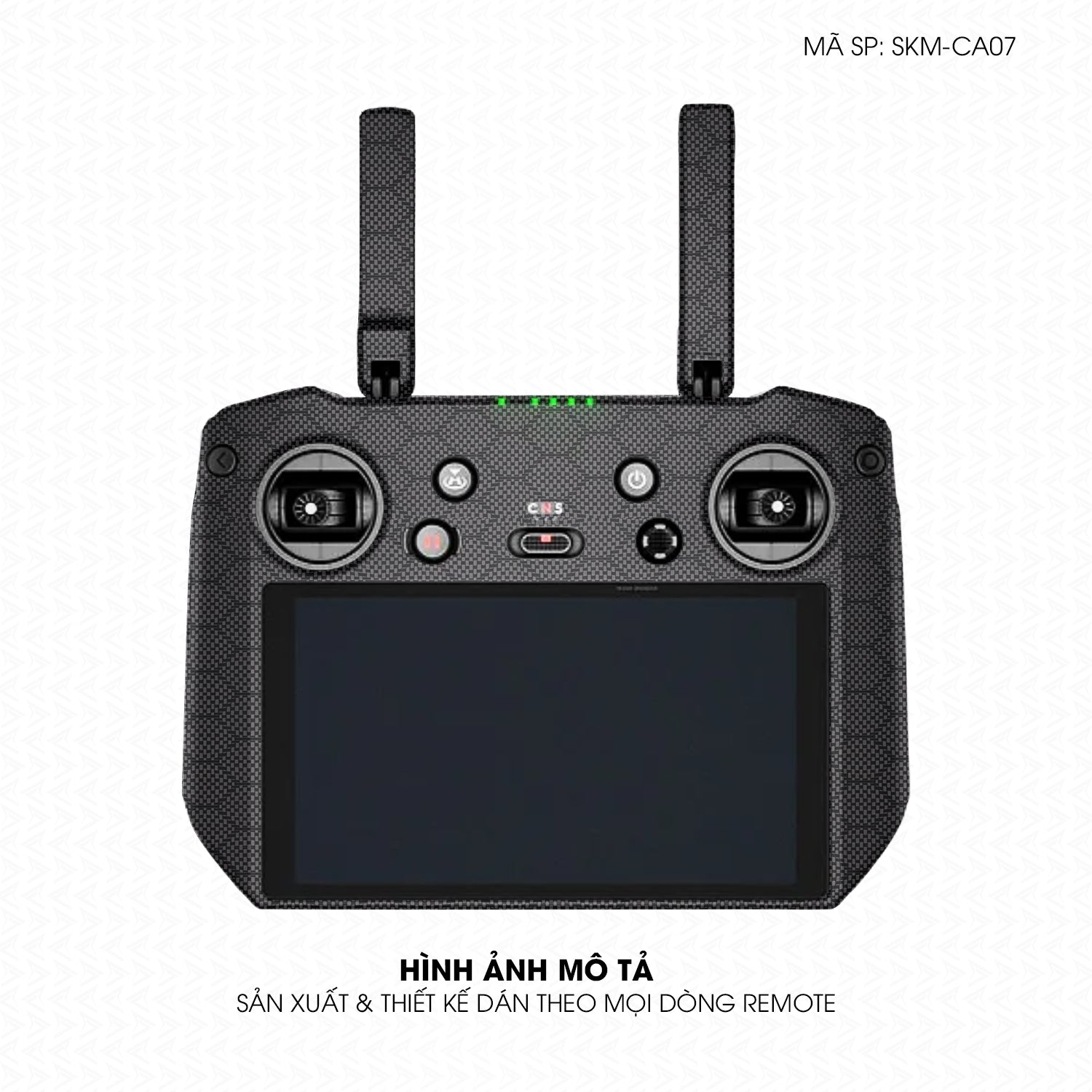 Dán Skin Remote (Điều Khiển) Vân Carbon Fiber Đen | SKM-CA07