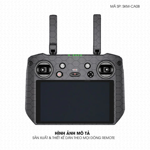 Dán Skin Remote (Điều Khiển) Vân Carbon Fiber Xám | SKM-CA08