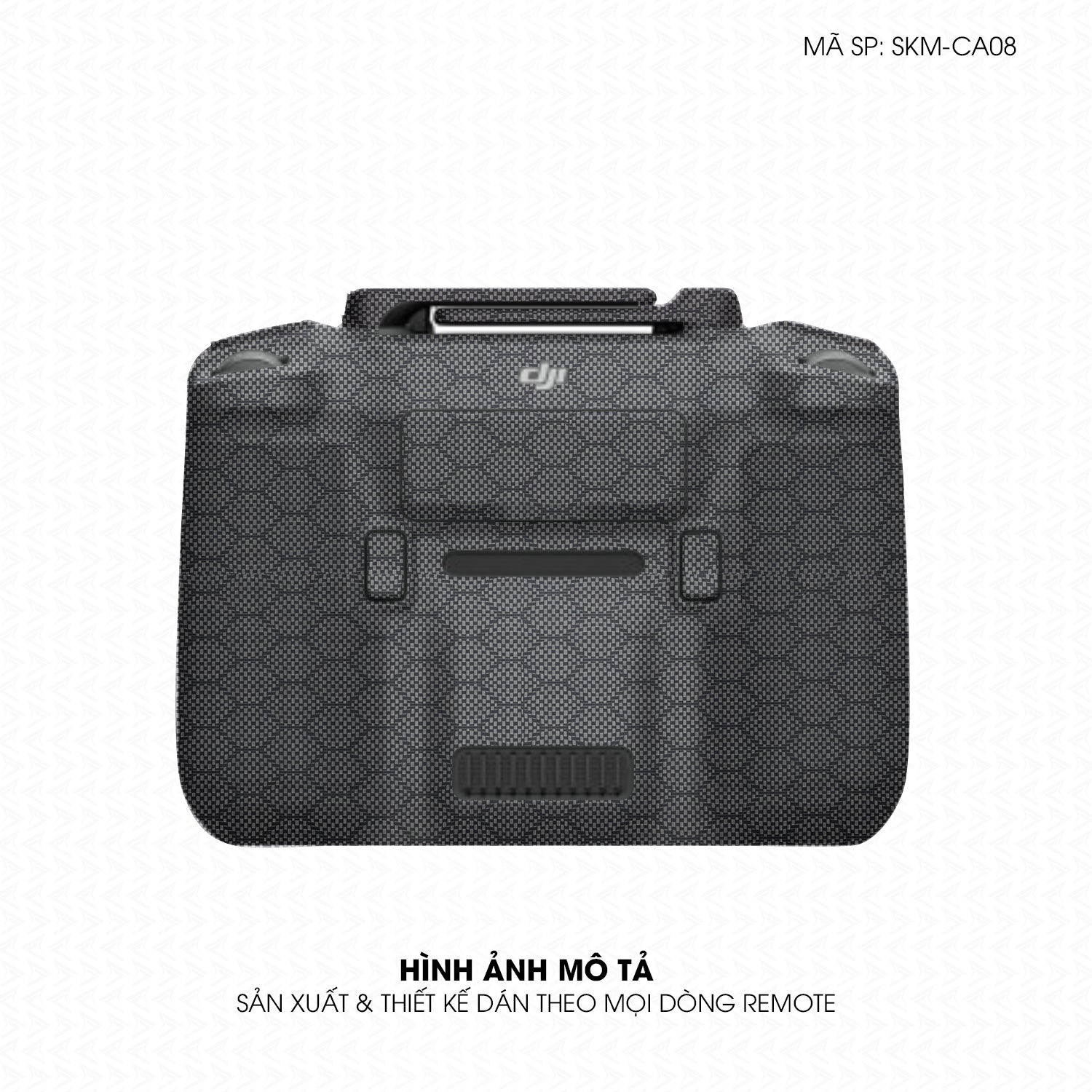 Dán Skin Remote (Điều Khiển) Vân Carbon Fiber Xám | SKM-CA08
