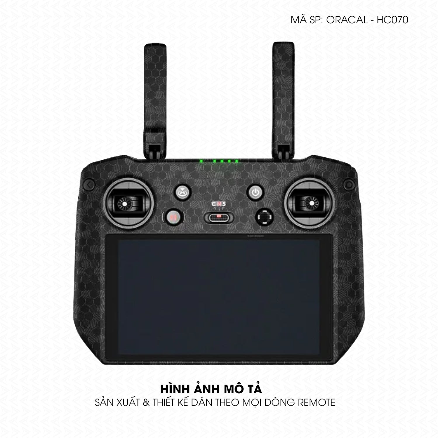 Dán Skin Remote (Điều Khiển) Vân Tổ Ong Đen | ORACAL-HC070