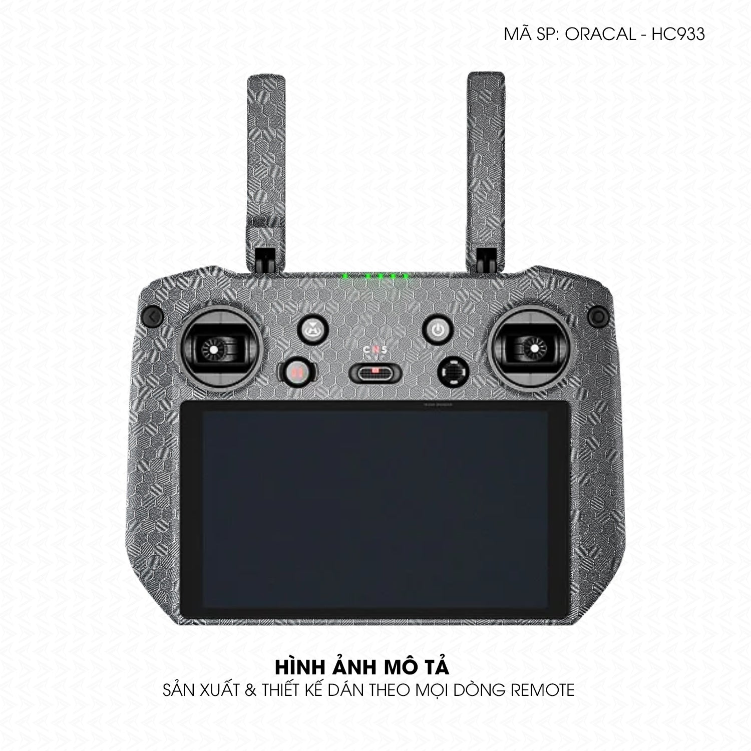 Dán Skin Remote (Điều Khiển) Vân Tổ Ong Xám | ORACAL-HC933