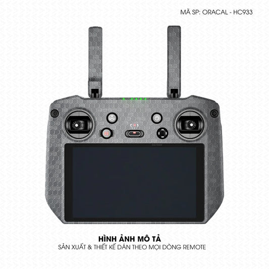 Dán Skin Remote (Điều Khiển) Vân Tổ Ong Xám | ORACAL-HC933