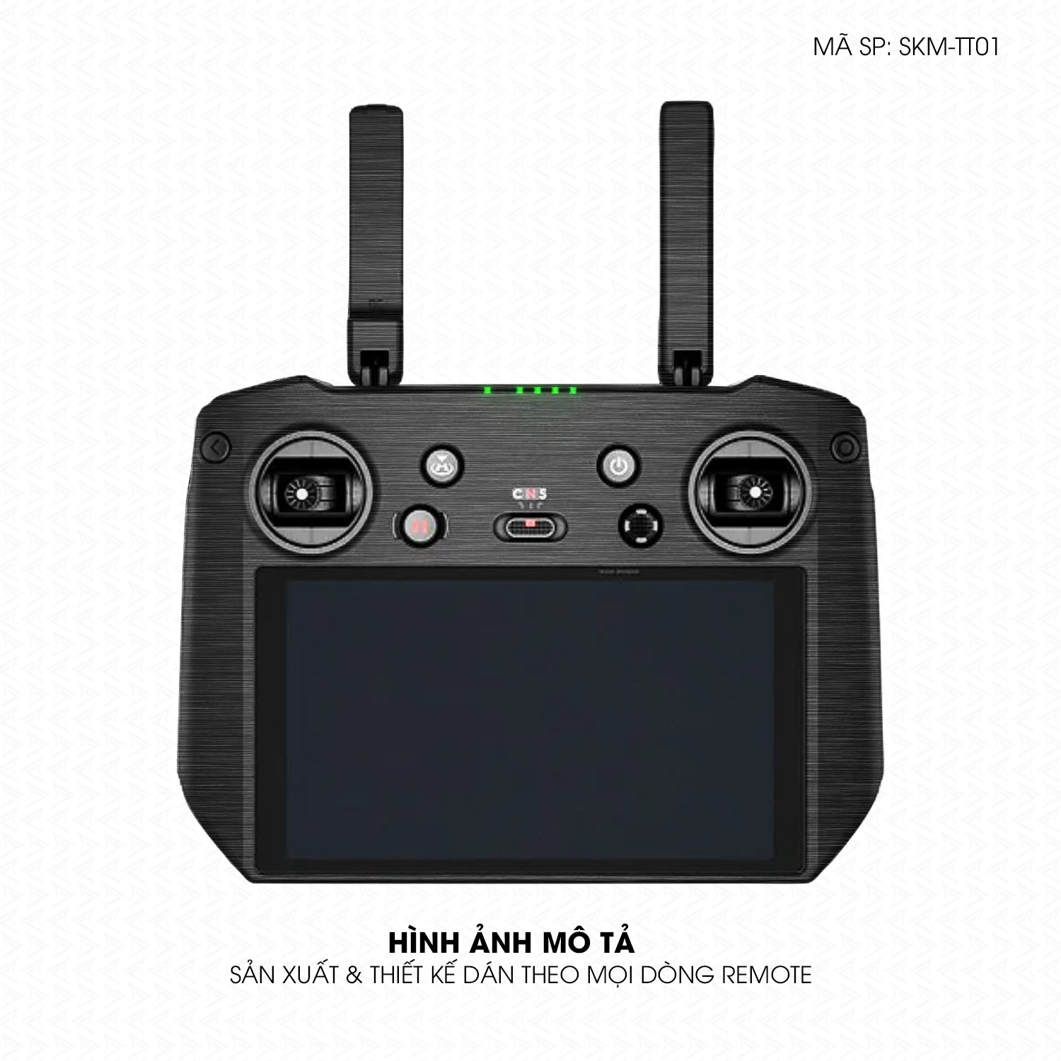 Dán Skin Remote (Điều Khiển) Vân Xước Titan Đen | SKM-TT01